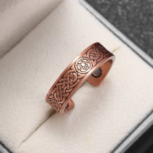 Runic Weave Copper Ring