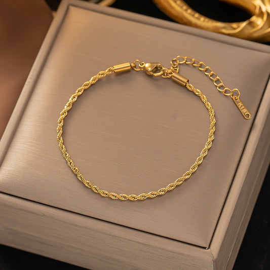 Twisted Chain Bracelet | Gold