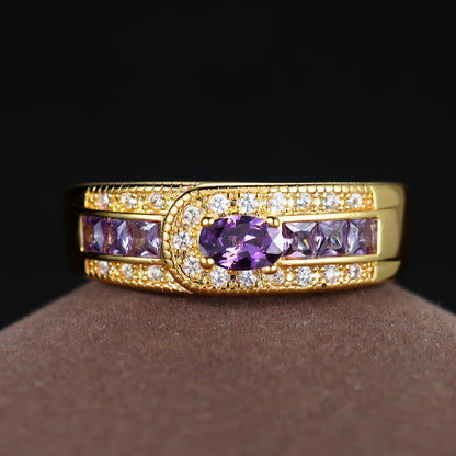 Amethyst Prestige Ring | Gold