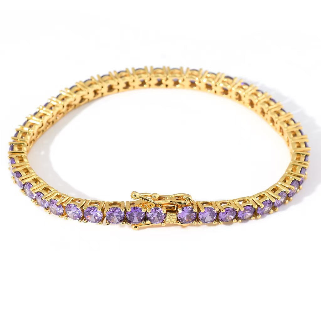 Amethyst Tennis Bracelet | Gold
