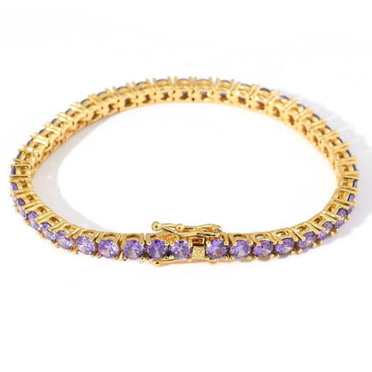 Amethyst Tennis Bracelet | Gold