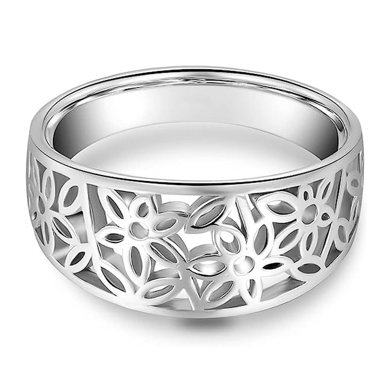 Delicate Flower Daria Ring | White Gold
