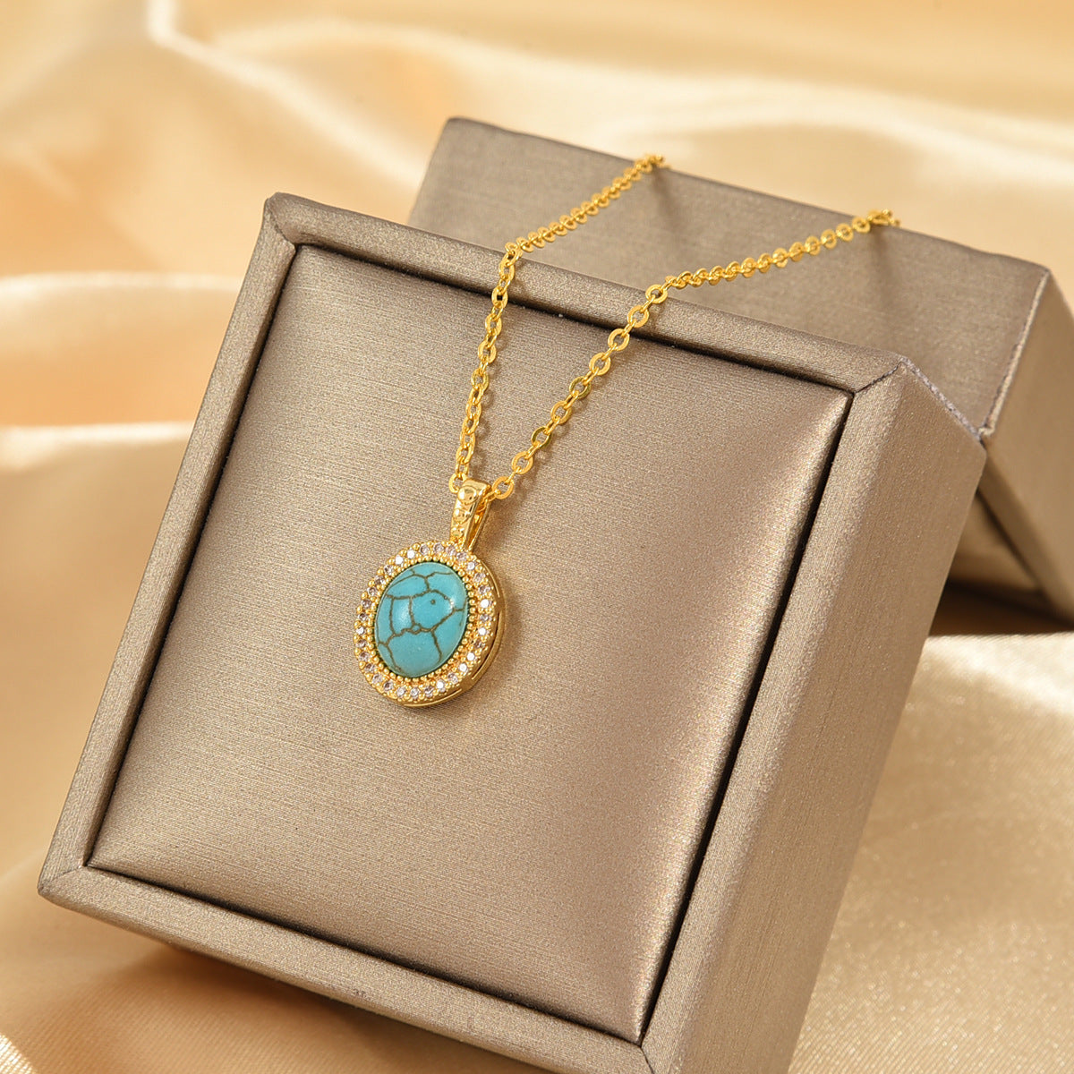 Calysse Azure Bloom Necklace | Gold