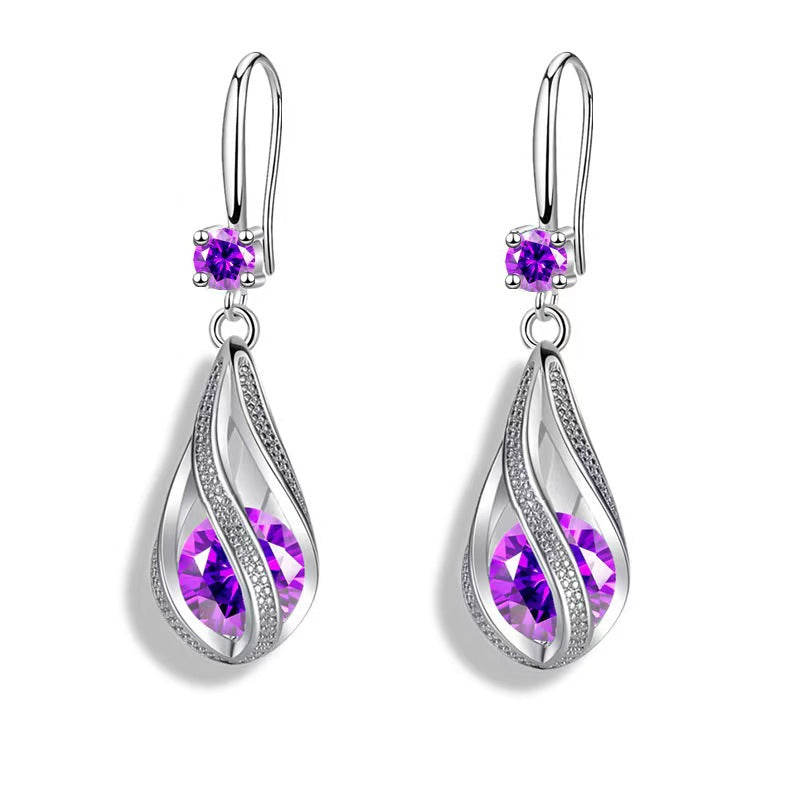 Calithra Lumen Twist Earrings | White Gold
