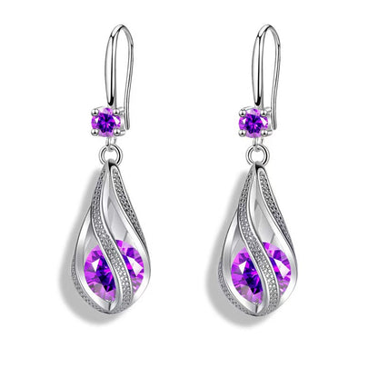 Calithra Lumen Twist Earrings | White Gold