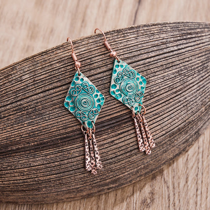 Odessa Spiral Copper Earrings