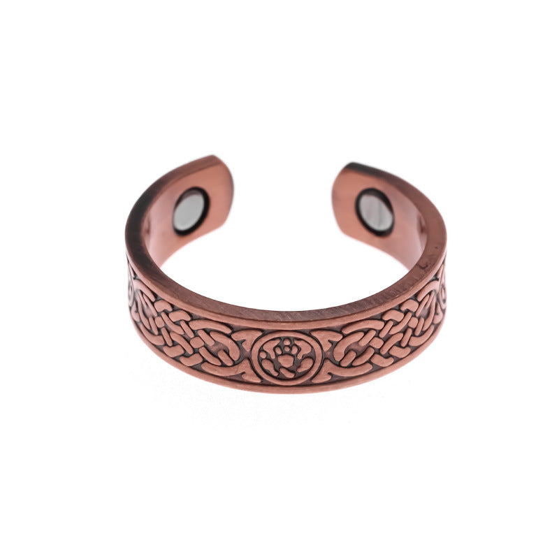 Runic Weave Copper Ring