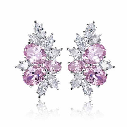 Lyra Blushbloom Earrings | White Gold