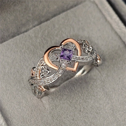 Violetheart Gold & Silver Ring | Mixed Gold
