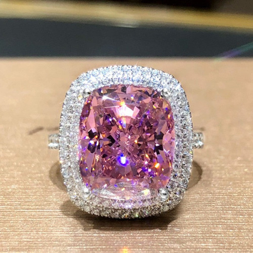 Cushion Pink Sapphire Ring | Gold