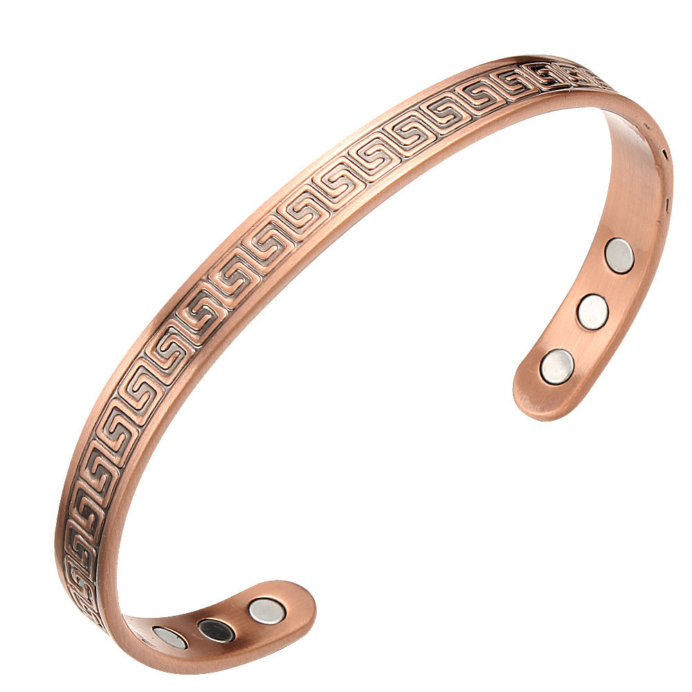 Greek Key Copper Bracelet