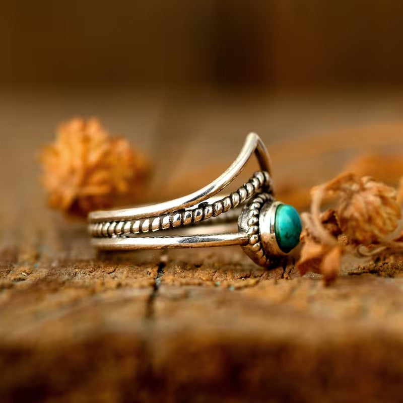 Velora Turquoise Beaded Ring | Gold