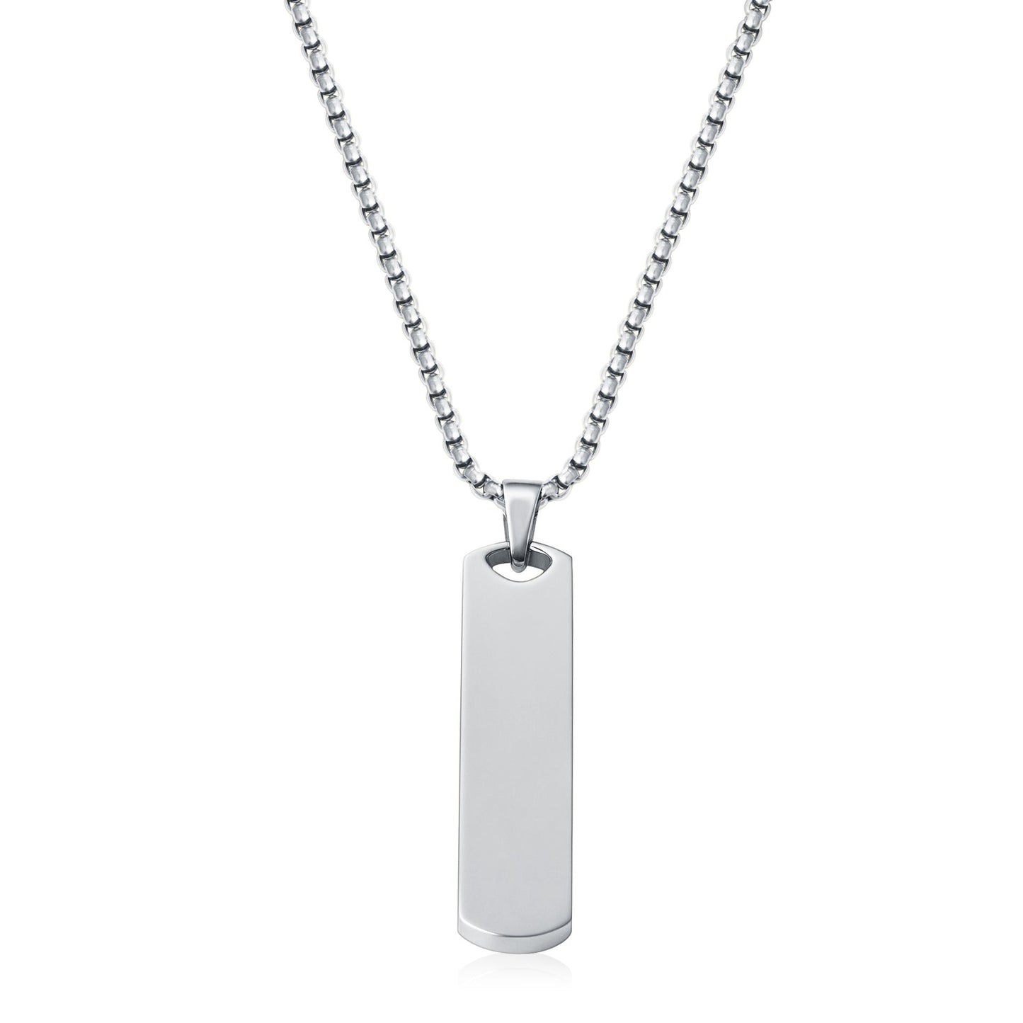 Core Tag Necklace | White Gold