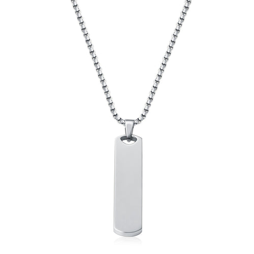 Core Tag Necklace | White Gold