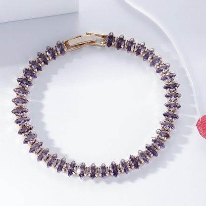 Amethyst Marquise Tennis Bracelet | Gold