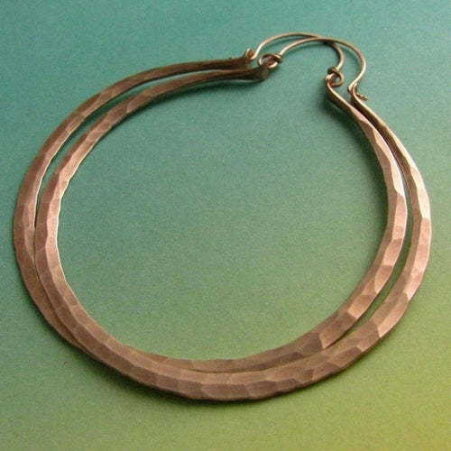 Twin Arc Copper Earrings