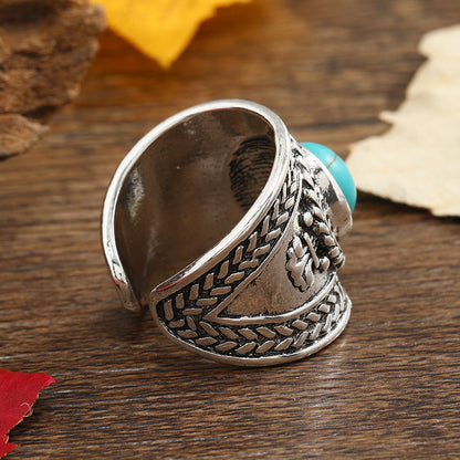 Ravik Stone Open Ring | White Gold