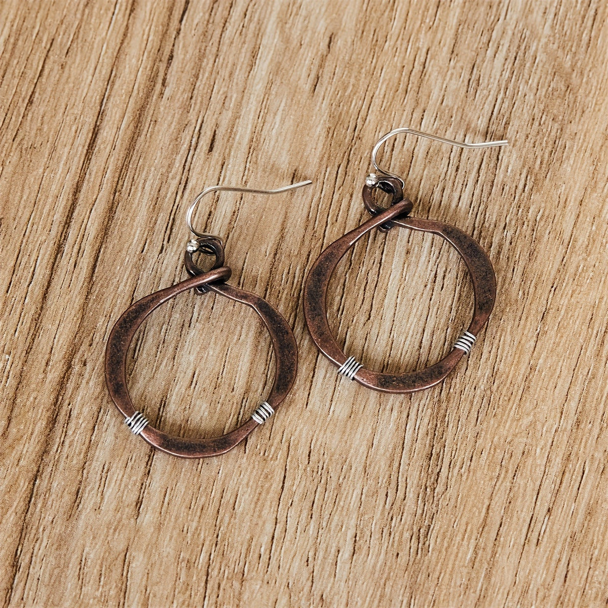 Alessia Woven Copper Earrings