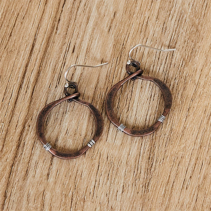 Alessia Woven Copper Earrings