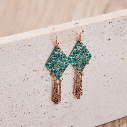 Odessa Spiral Copper Earrings