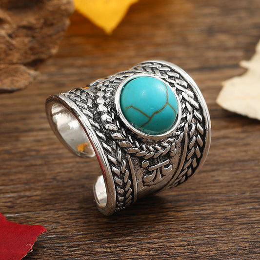 Ravik Stone Open Ring | White Gold