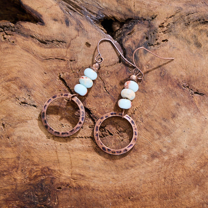 Misty Orb Copper Earrings