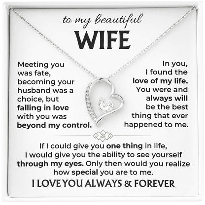To My Wife - Love of My Life Necklace