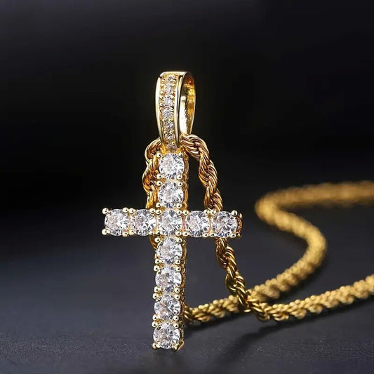 Cross necklace | Gold