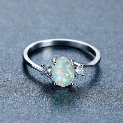 Opal Embrace Ring | White Gold