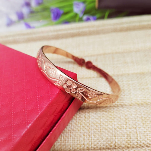 Dahlia Rose Copper Bracelet