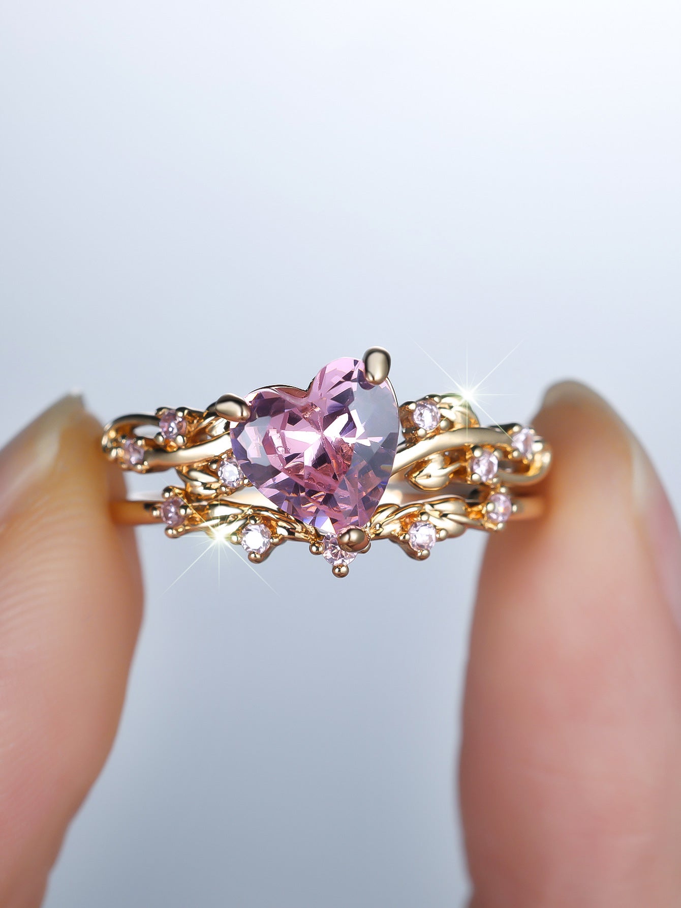 Petalheart Garden Ring Set | Gold