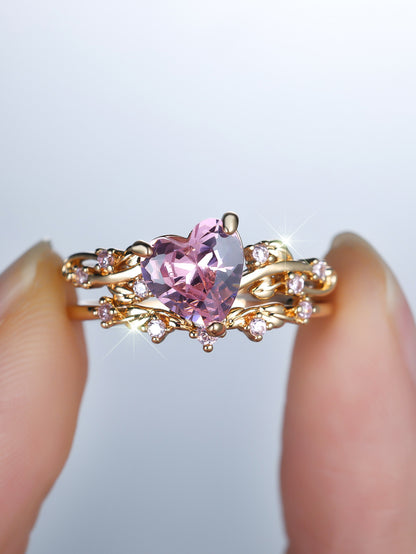 Petalheart Garden Ring Set | Gold