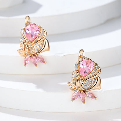 Amorette Rosepetal Earrings | Rose Gold