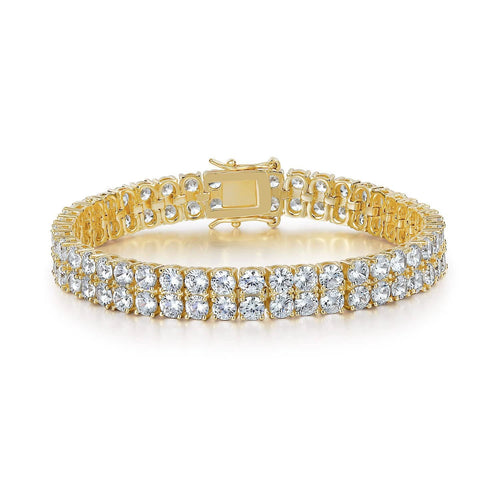Double Row Tennis Bracelet | Gold