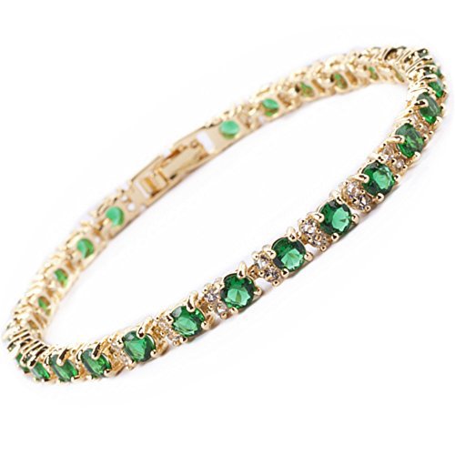 Emerald Trio Tennis Bracelet | Gold