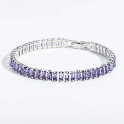 Amethyst Vertéa Tennis Bracelet | White Gold