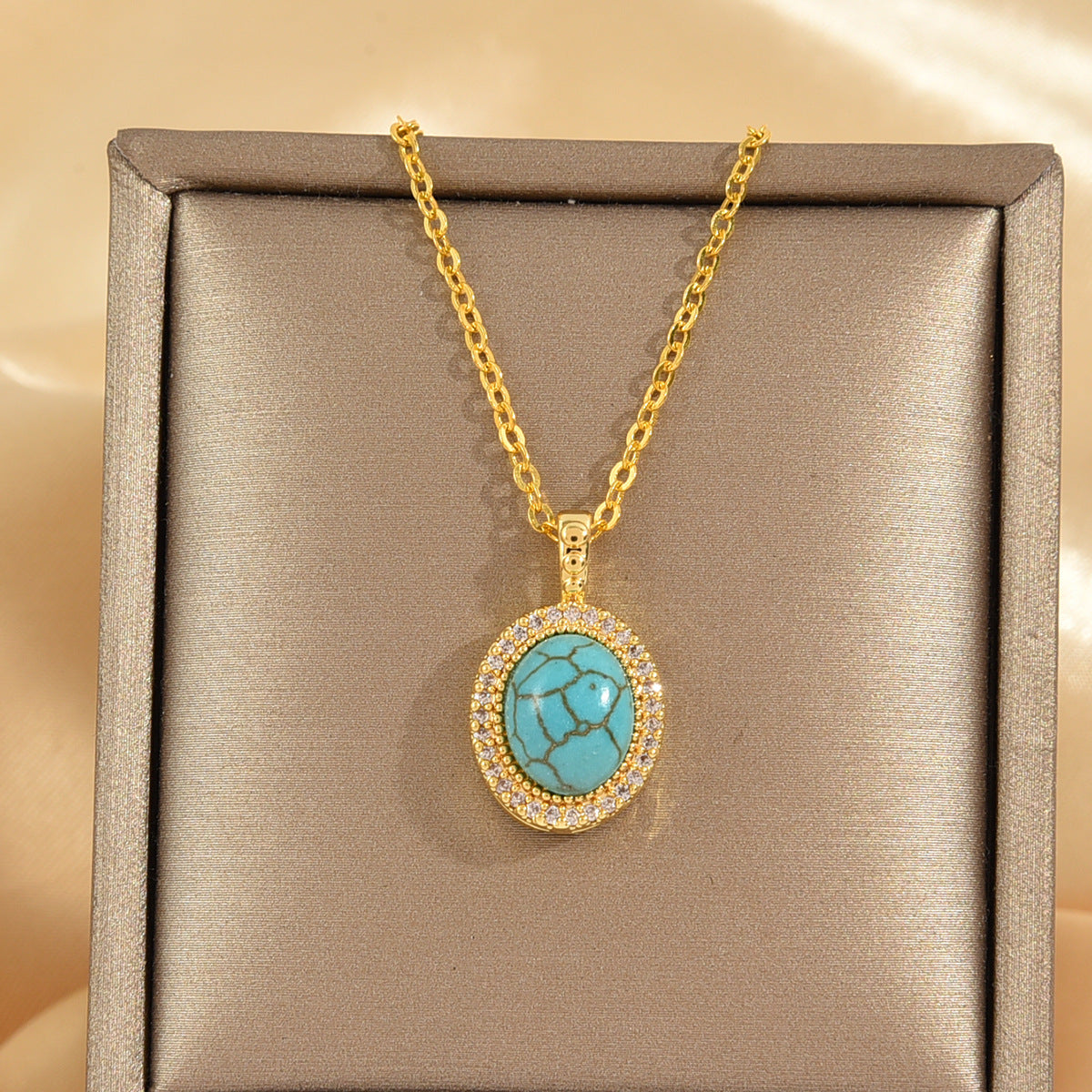 Calysse Azure Bloom Necklace | Gold