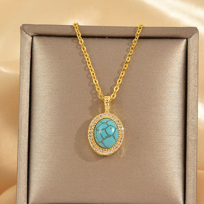 Calysse Azure Bloom Necklace | Gold
