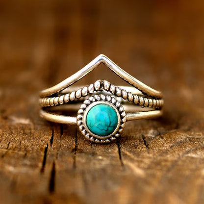 Velora Turquoise Beaded Ring | Gold