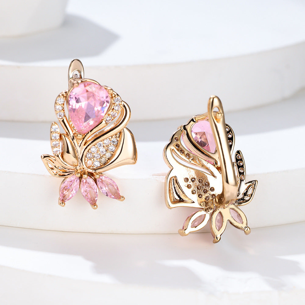 Amorette Rosepetal Earrings | Rose Gold