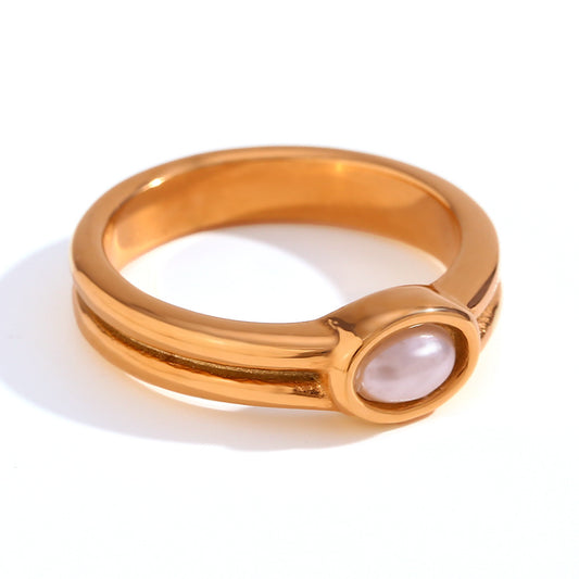 Lunara Pearl Ring | Gold