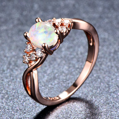 Sylva Moonhart Blue Ring | Rose Gold