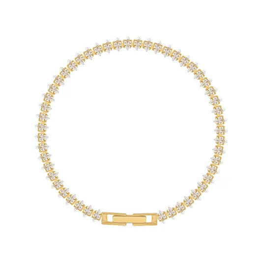 Vionelle Marquise Tennis Bracelet | Gold