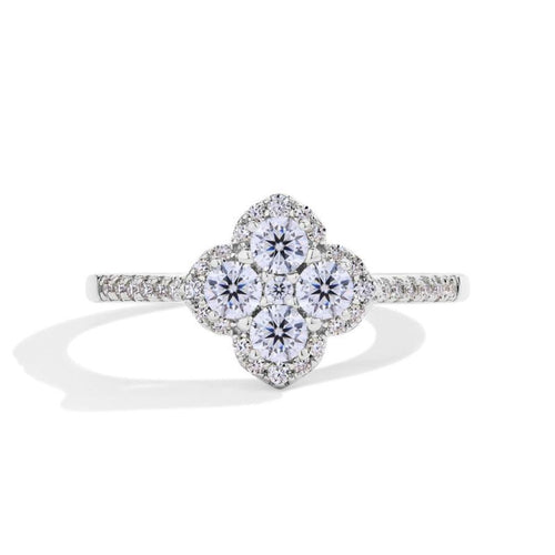 Soraya Clover Ring | White gold