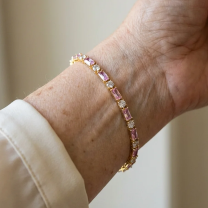 Peony Spark Tennis Bracelet | Gold