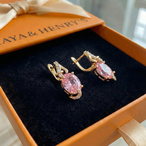 Rose Dawn Drop Earrings | Gold