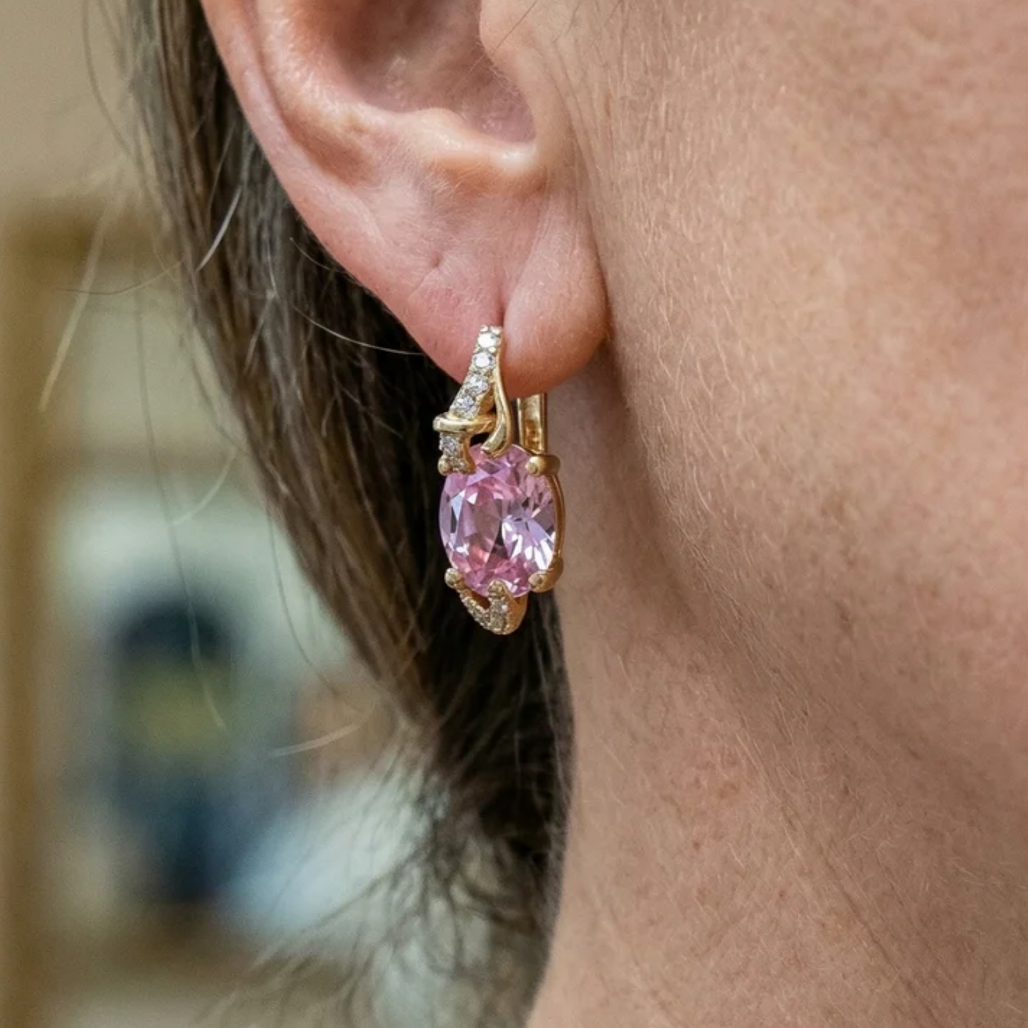 Rose Dawn Drop Earrings | Gold