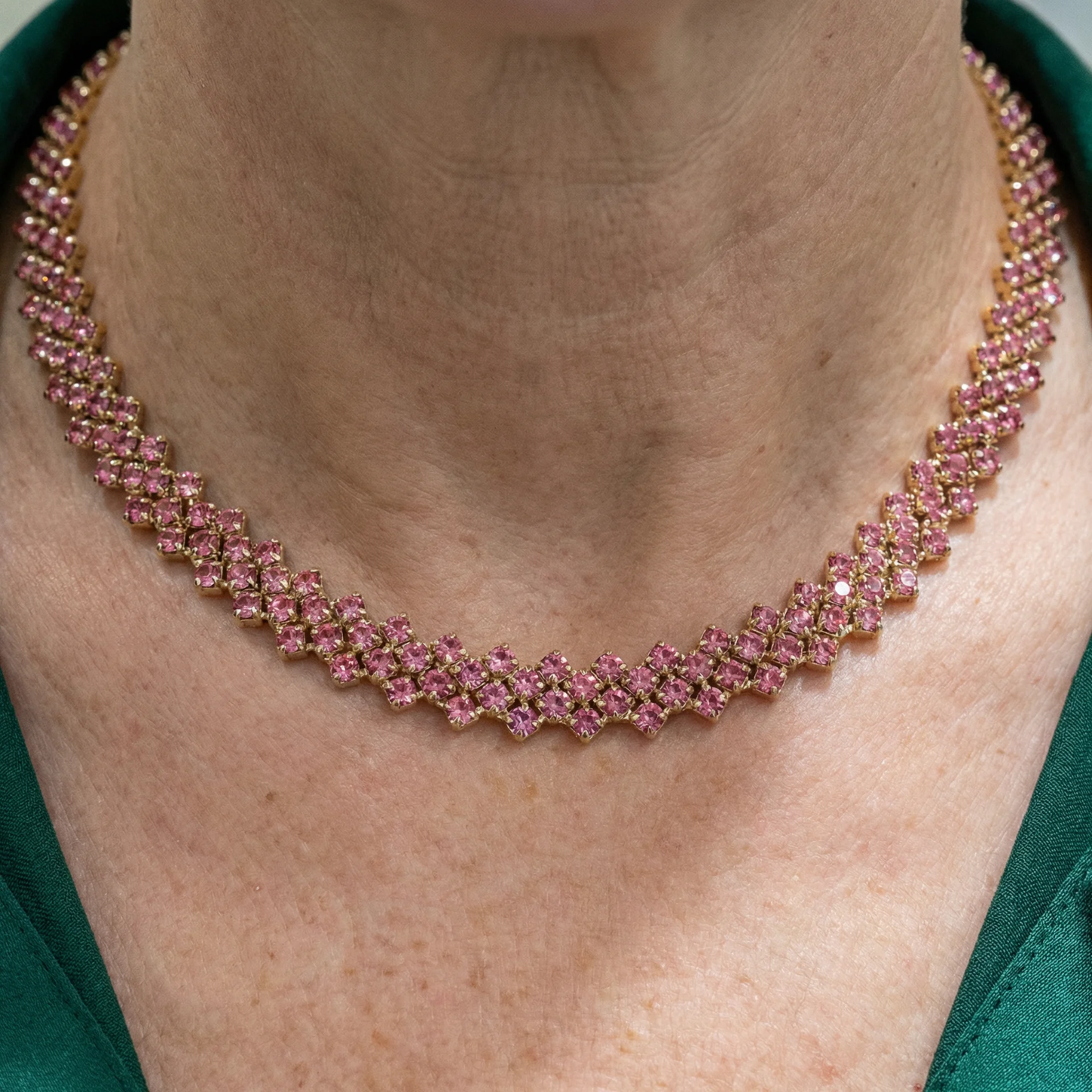 Rose Ember Line Necklace | Gold