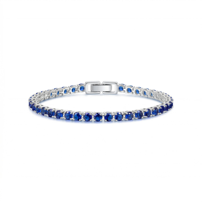 Sapphire Tennis Bracelet | White Gold