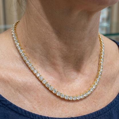 Tennis Necklace | Gold